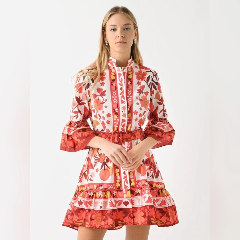 FARM RIO - ROMANTIC ORCHARD MINI DRESS - Picture 4 of 8